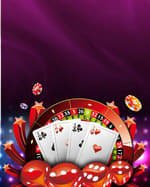 Colourful slot machine reel games interface on mobile screen